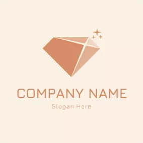Gemstone Logo Geometrical and Precious Diamond logo design