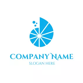 Corporate Logo Geometrical Blue Shell logo design