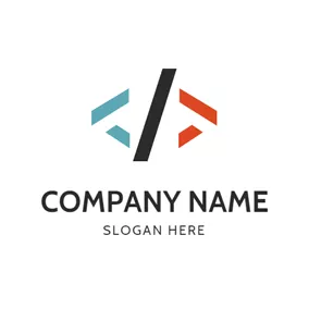 企業logo Geometrical Code Icon logo design