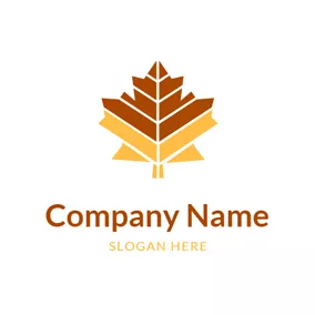 地圖logo Geometrical Maple Leaf Icon logo design