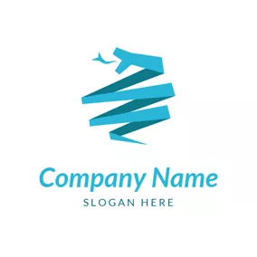 Corporate Logo Geometrical Spiral Snake logo design