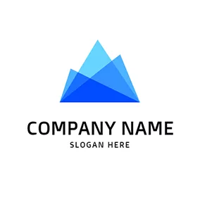 冰logo Geometry Shape Simple Iceberg logo design
