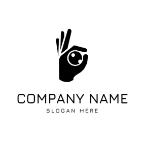 Photography Logo Gesture and Camera Lens logo design