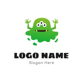 Logótipo Do Mal Ghastful Green Monster logo design