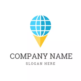 Adresse Logo Globe and Pin Pointer logo design