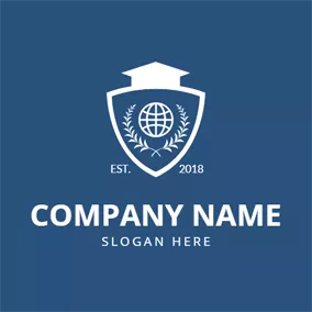 Study Logo Globe and School Badge logo design