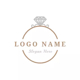 珠宝Logo Golden and Silver Ring logo design