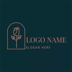 Aromatic Logo Golden Cover and Rose logo design