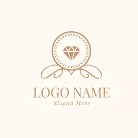 Diamond Logo Golden Diamond Mirror logo design