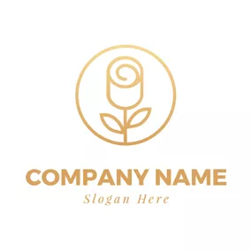 Lässiges Logo Golden Flower Bud logo design