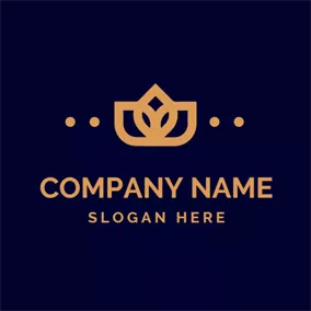 Spa Logo Golden Lotus and Clothing Brand logo design