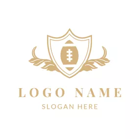 Rugby Logo Golden Rugby Club logo design