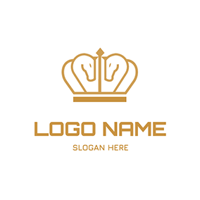 Golden Logo Gorgeous Imperial Crown Royal logo design