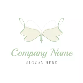 Sketch Logo Graceful Butterfly Paint logo design