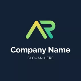 Rのロゴ Gradient and Abstract Letter logo design