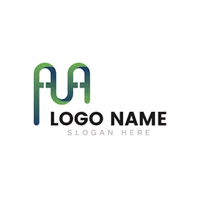 Aa Logo Gradient Arc Letter A A logo design