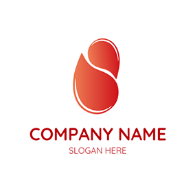 血のロゴ Gradient Blood Drop logo design