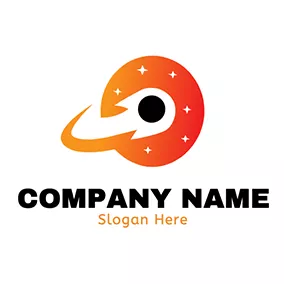 Ball Logo Gradient Circle Star Fireball logo design