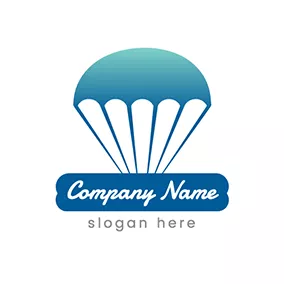 臨時營房 Logo Gradient Color Parachute Logo logo design