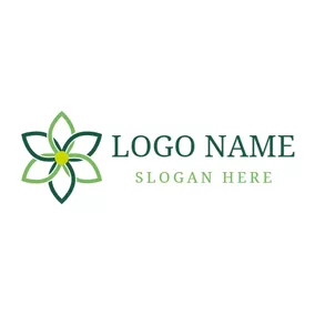 Blossom Logo Gradient Green Blossom logo design