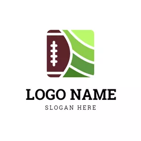 Logótipo De Exercício Gradient Green Field and Football logo design