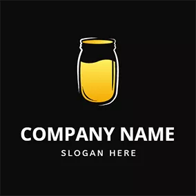 Filling Logo Gradient Liquid Honey Jar logo design