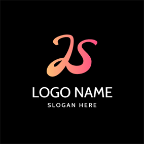 Gradient Lowercase A and S Monogram logo design