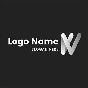 V Logo Gradient Overlay Letter K V logo design