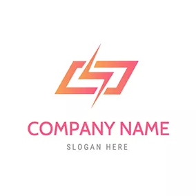 Rectangle Logo Gradient Rectangle Shape Flash logo design