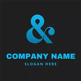 沙 Logo Gradient Simple Ampersand Sign logo design