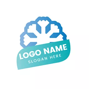 Arctic Logo Gradient Snowflake Frost logo design