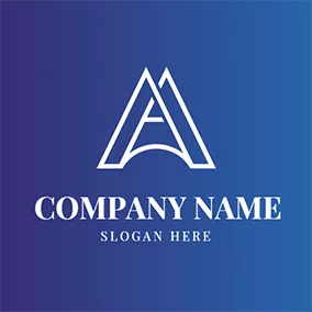 Alpine Logo Gradient Tower Letter A A logo design