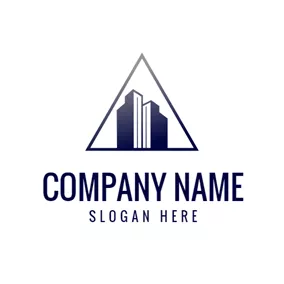 Logótipo De Empresa Grand Blue Skyscraper logo design