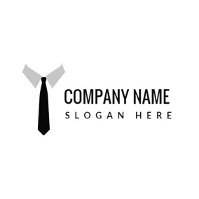 Employer Logo Gray and Black Tie logo design