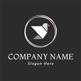 鳩のロゴ Gray Dove and Letter Y logo design