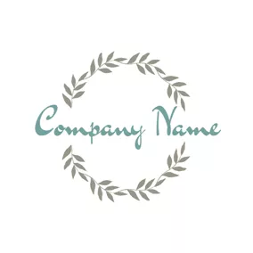Holiday & Special Occasion Logo Gray Garland and Theme Party logo design