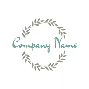 Logotipo De Decoración Gray Garland and Theme Party logo design