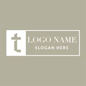 Logótipo T Gray Letter T logo design