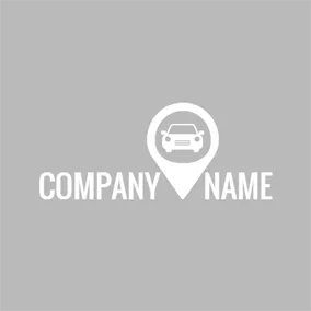 Lässiges Logo Gray Location and Car logo design