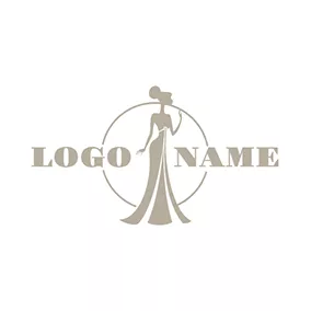 Logótipo De Noiva Gray Model and Skirt logo design