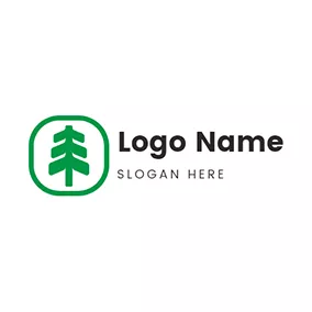 木のロゴ Green Abstract Tree logo design