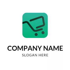 Buy Logo Green and Black Shopping Cart logo design