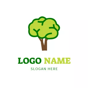 知識 Logo Green and Blue Brain Icon logo design