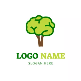 知识 Logo Green and Blue Brain Icon logo design