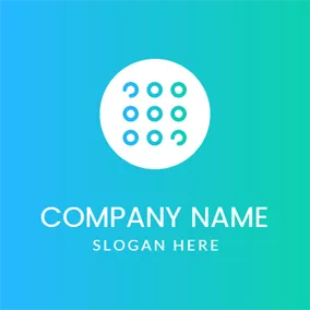 Logotipo Circular Green and Blue Circles logo design