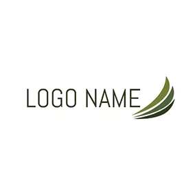 Feather Logo Green and Blue Wing logo design