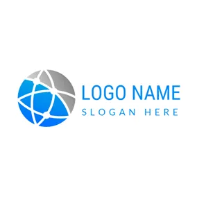 Logótipo De Globo Green and Gray Network logo design