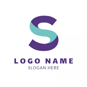 Sロゴ Green and Purple Letter S logo design