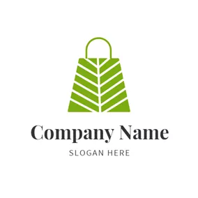 Corporate Logo Green and White Bag logo design