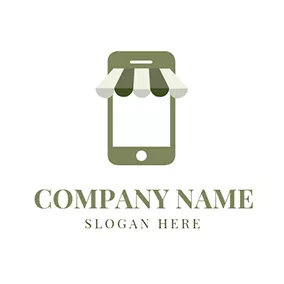 Communicate Logo Green and White Phone Icon logo design